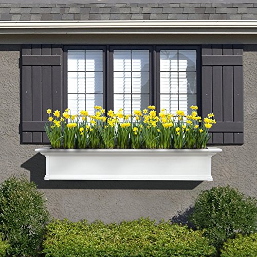 Yorkshire Window Box color: White, Size: 36