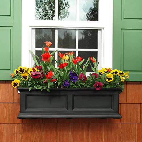 Mayne Fairfield 5822B Window Box Planter, 3-Foot, Black
