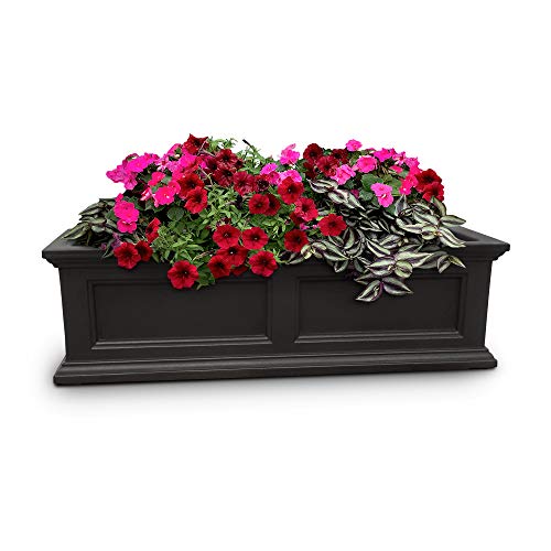 Mayne Fairfield 5822B Window Box Planter, 3-Foot, Black