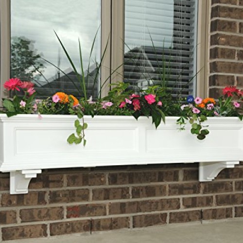 Mayne Fairfield 5824W Window Box Planter, 5-Foot, White
