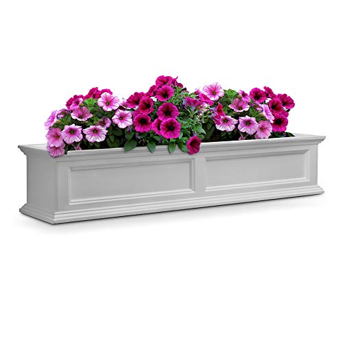 Mayne Fairfield 5824W Window Box Planter, 5-Foot, White