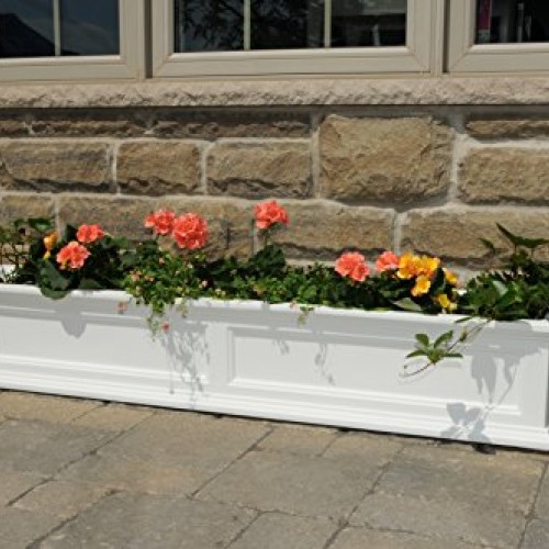 Mayne Fairfield 5824W Window Box Planter, 5-Foot, White