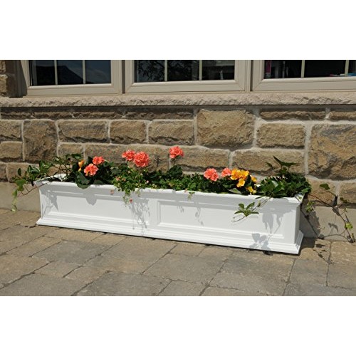 Mayne Fairfield 5824W Window Box Planter, 5-Foot, White