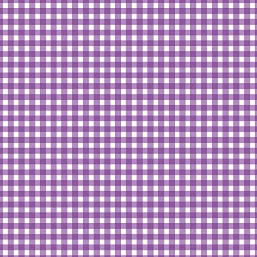 Lavender, White, Gingham, Check, Accent Fabric, Beautiful Basics, ...