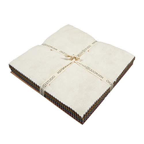 Maywood Studio Color Wash Woolies Flannel 10 Squares 42pcs, Mult...
