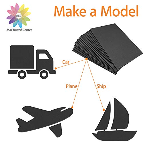 Mat Board Center, Acid Free Foam Boards 11 x 14 Inch, Black Foam C...