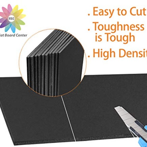 Mat Board Center, Acid Free Foam Boards 11 x 14 Inch, Black Foam C...