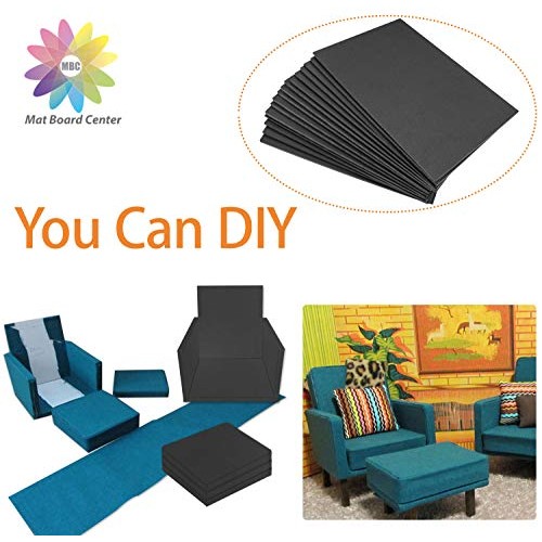 Mat Board Center, Acid Free Foam Boards 11 x 14 Inch, Black Foam C...