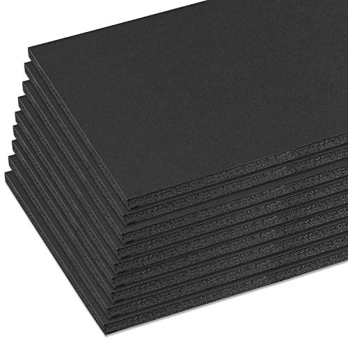 Mat Board Center, Acid Free Foam Boards 11 x 14 Inch, Black Foam C...