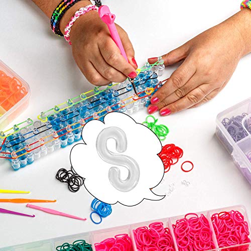 MBODM 1000Pcs S Clips for Loom Bands S Clips for Rubber Band Brace...