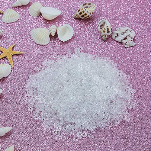 MBODM 1000Pcs S Clips for Loom Bands S Clips for Rubber Band Brace...