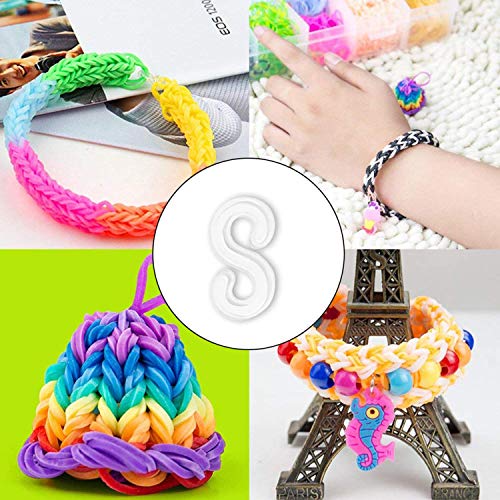 MBODM 1000Pcs S Clips for Loom Bands S Clips for Rubber Band Brace...