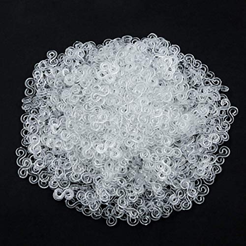 MBODM 1000Pcs S Clips for Loom Bands S Clips for Rubber Band Brace...