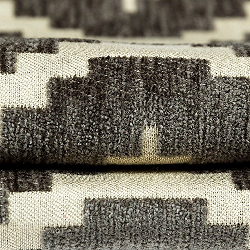 McAlister Textiles Arizona | Charcoal Grey Tribal Abstract Pattern...