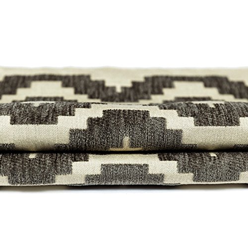 McAlister Textiles Arizona | Charcoal Grey Tribal Abstract Pattern...