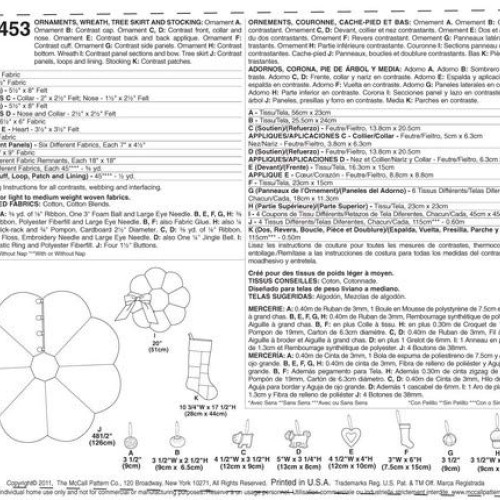 McCall Patterns M6453 Ornaments, Wreath, Tree Skirt and Stocking, ...