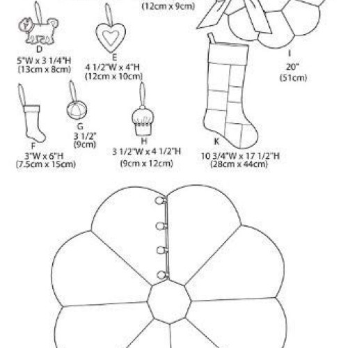 McCall Patterns M6453 Ornaments, Wreath, Tree Skirt and Stocking, ...