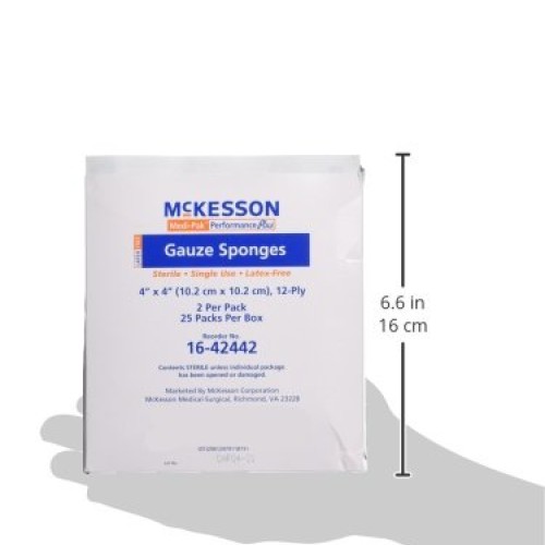 Mckesson Performance plus Gauze Sponge Cover Dressing Sterile, 4 X...