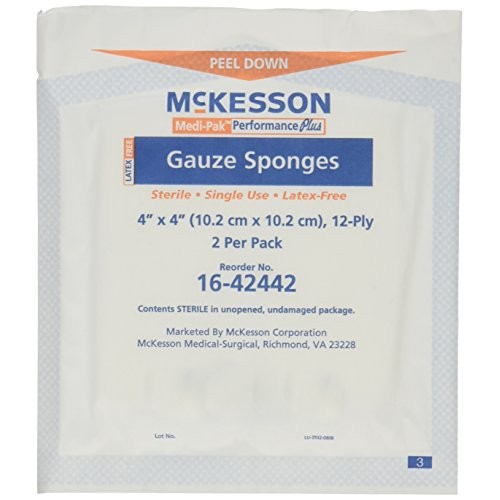 Mckesson Performance plus Gauze Sponge Cover Dressing Sterile, 4 X...