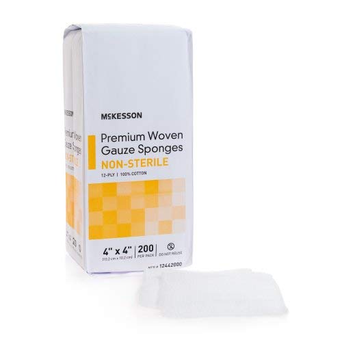 McKesson Woven Gauze Sponges 12-Ply 4x4 - 200 ct