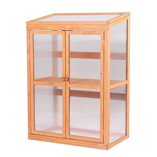 MCombo Wooden Garden Cold Frame Greenhouse Raised Flower Planter S...