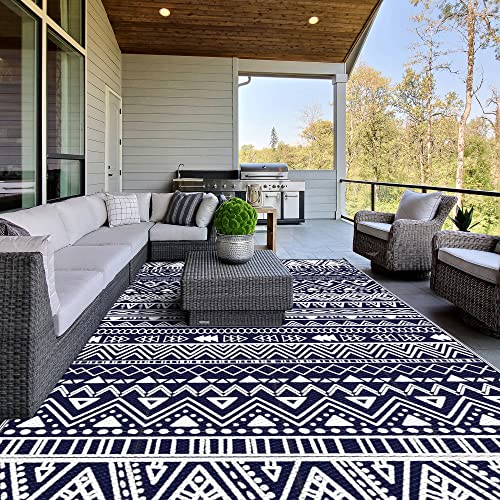 MCOW Outdoor Rug Waterproof 5x8 for Patio Clearance, Reversible ...