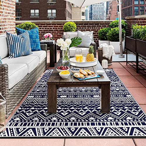 MCOW Outdoor Rug Waterproof 5x8 for Patio Clearance, Reversible ...