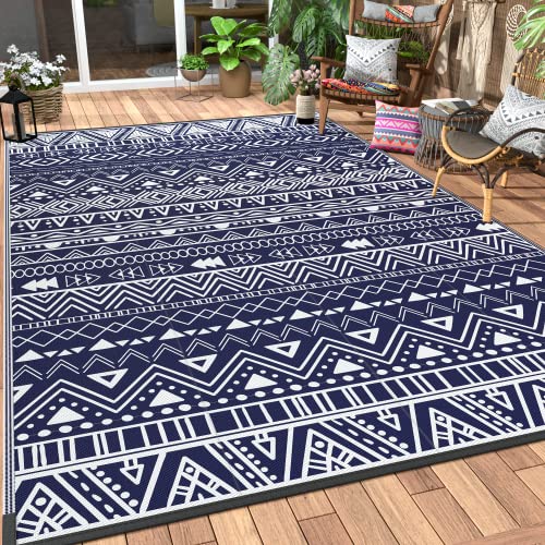 MCOW Outdoor Rug Waterproof 5x8 for Patio Clearance, Reversible ...
