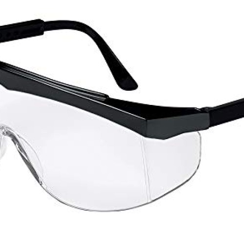 MCR Crews SS110 Stratos Safety Glasses Black Frame Clear Lens 1 Pair