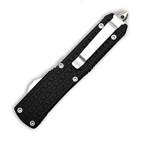 MCR Double Action Knives Pocket Folding Knife Black Dual Edge Blade
