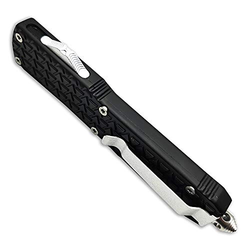 MCR Double Action Knives Pocket Folding Knife Black Dual Edge Blade