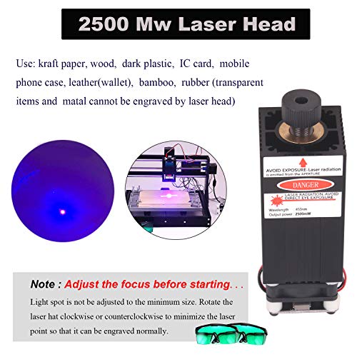 2-in-1 2500MW Laser Engraver CNC 3018 Pro-M Engraving Machine, GRB...