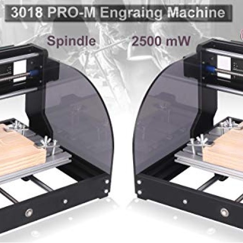 2-in-1 2500MW Laser Engraver CNC 3018 Pro-M Engraving Machine, GRB...