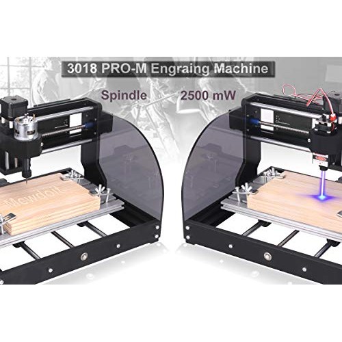 2-in-1 2500MW Laser Engraver CNC 3018 Pro-M Engraving Machine, GRB...
