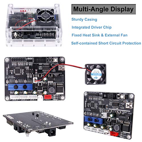 2-in-1 2500MW Laser Engraver CNC 3018 Pro-M Engraving Machine, GRB...
