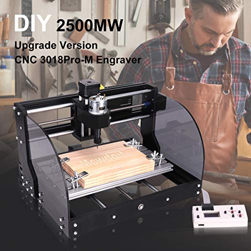 2-in-1 2500MW Laser Engraver CNC 3018 Pro-M Engraving Machine, GRB...