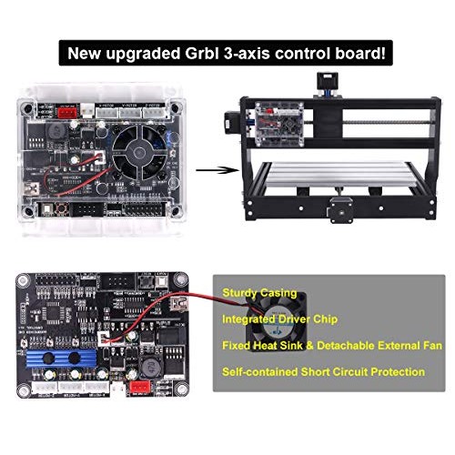 Upgrade 3000MW Laser Engraver CNC 3018 Pro Router Kit Engraving Ma...