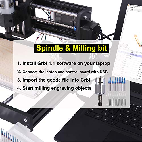 Upgrade 3000MW Laser Engraver CNC 3018 Pro Router Kit Engraving Ma...