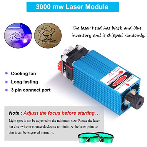 Upgrade 3000MW Laser Engraver CNC 3018 Pro Router Kit Engraving Ma...