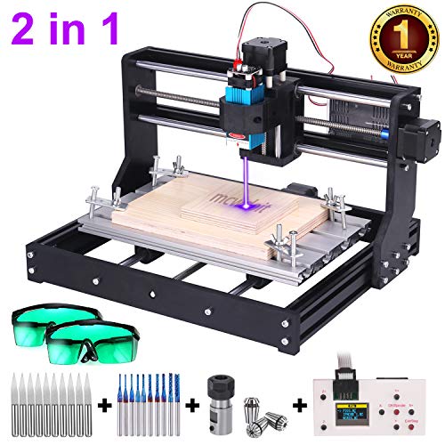 Upgrade 3000MW Laser Engraver CNC 3018 Pro Router Kit Engraving Ma...