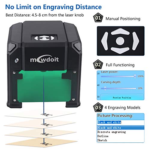 Upgrade 3000mW Laser Engraving Machine, Mcwdoit Desktop Laser Engr...