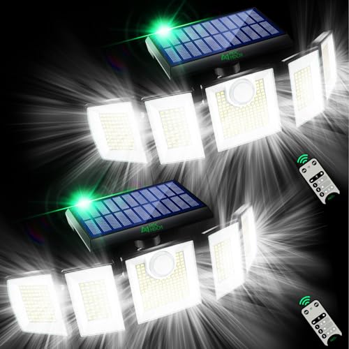 Solar Lights Outdoor Waterproof Motion Sensor - 2024 Newest 416 LE...