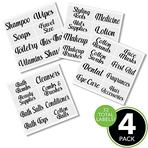 mDesign Home Organization Labels - Preprinted Label Stickers for B...