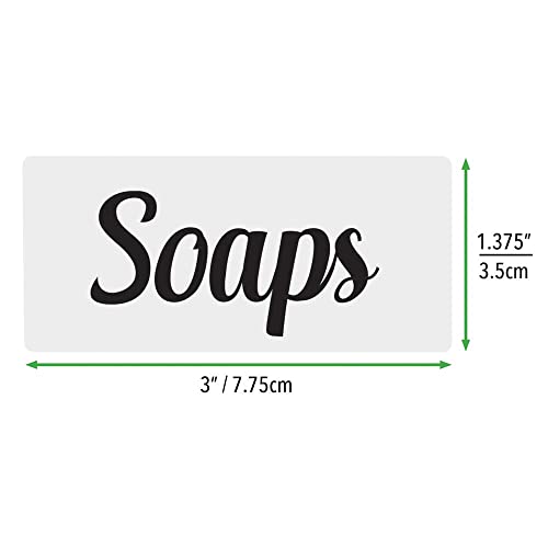 mDesign Home Organization Labels - Preprinted Label Stickers for B...