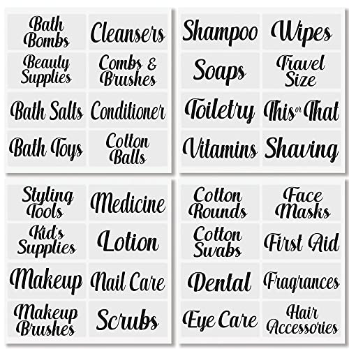 mDesign Home Organization Labels - Preprinted Label Stickers for B...