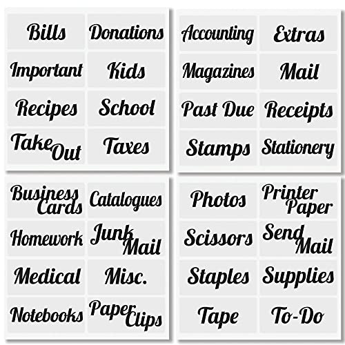 mDesign Home Organization Labels - Preprinted Label Stickers for O...