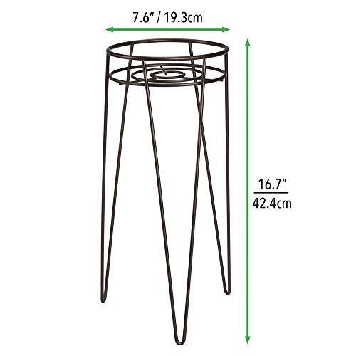 mDesign Midcentury Modern Flower, Plant, and Succulent Stand Minim...