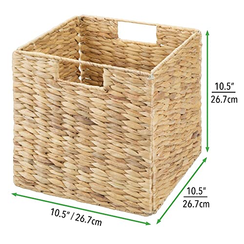 mDesign Woven Hyacinth Durable Closet Storage Organizer Basket Bin...