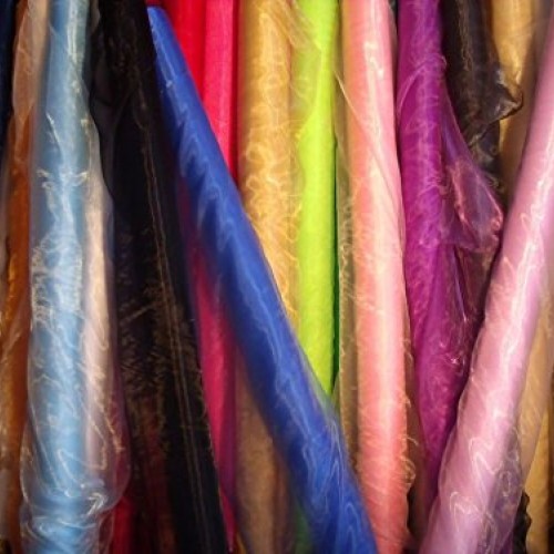 mds Pack of 10 Yard Bridal Solid Sheer Organza Fabric Bolt for Wed...
