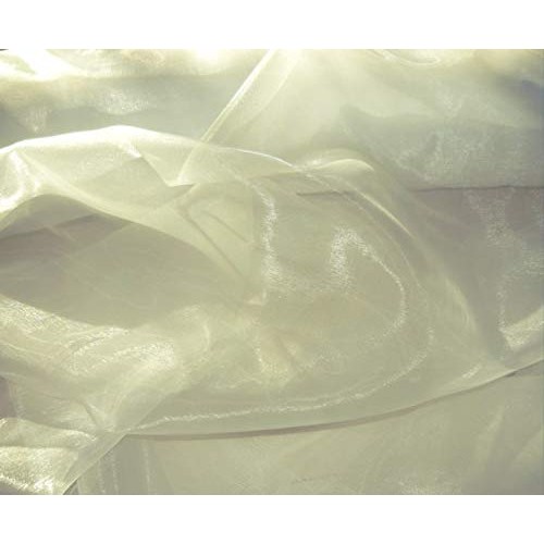 mds Pack of 10 Yard Bridal Solid Sheer Organza Fabric Bolt for Wed...